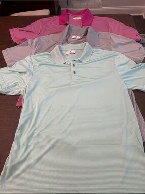 Performance Striped Polo Shirts from GRANDSLAM